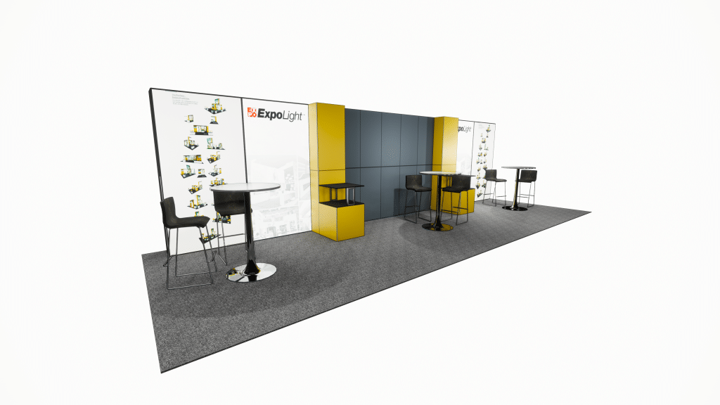 modular backlit 10 x 20 inline trade show booth