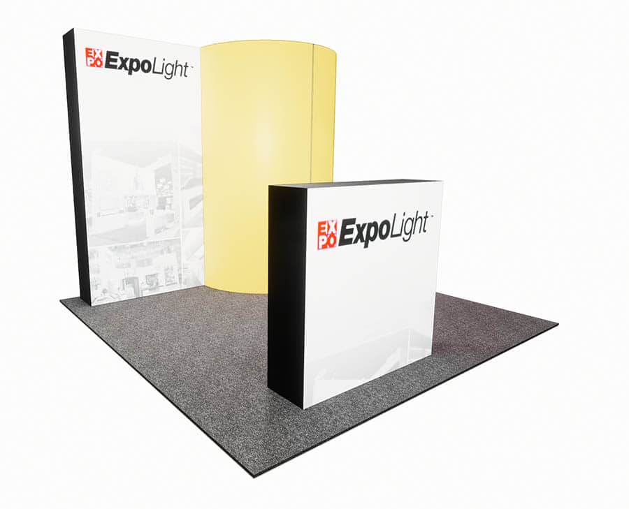 backlit modular tradeshow booth