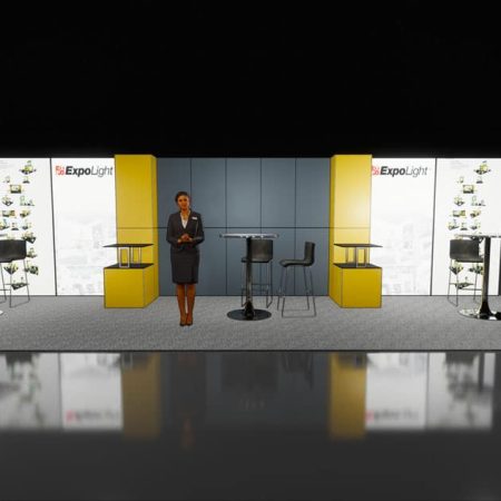 10 x 20 inline backlit modular trade show booth