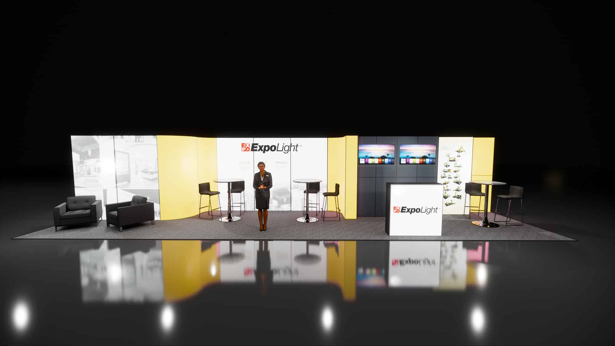 Backlit Inline Tradeshow booth