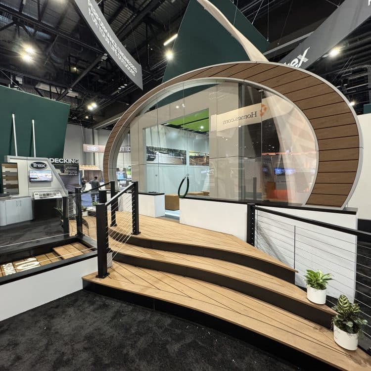 a chair sitting in front of a building